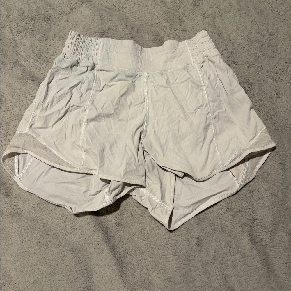 Lululemon White Athletic Shorts
